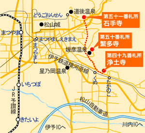 繁多寺までの地図