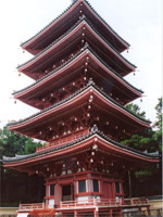 総檜造りの五重塔