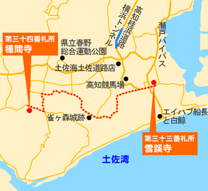 雪蹊寺までの地図