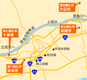 大日寺までの地図