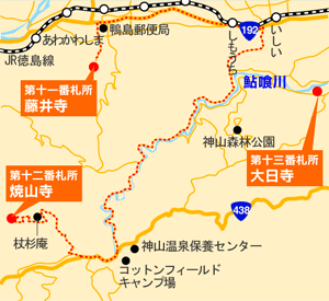 藤井寺までの地図