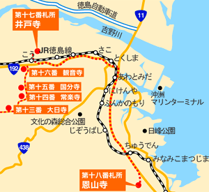 井戸寺までの地図